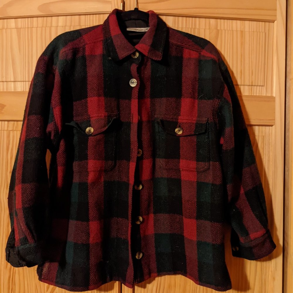 Weathervane plaid wool chamois